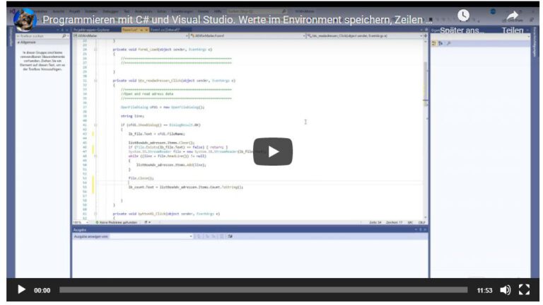 Visual Studio 2019 C Programmieren